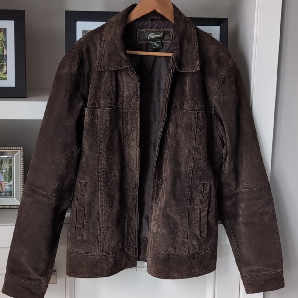 Men's Dark Brown Suede Jacket